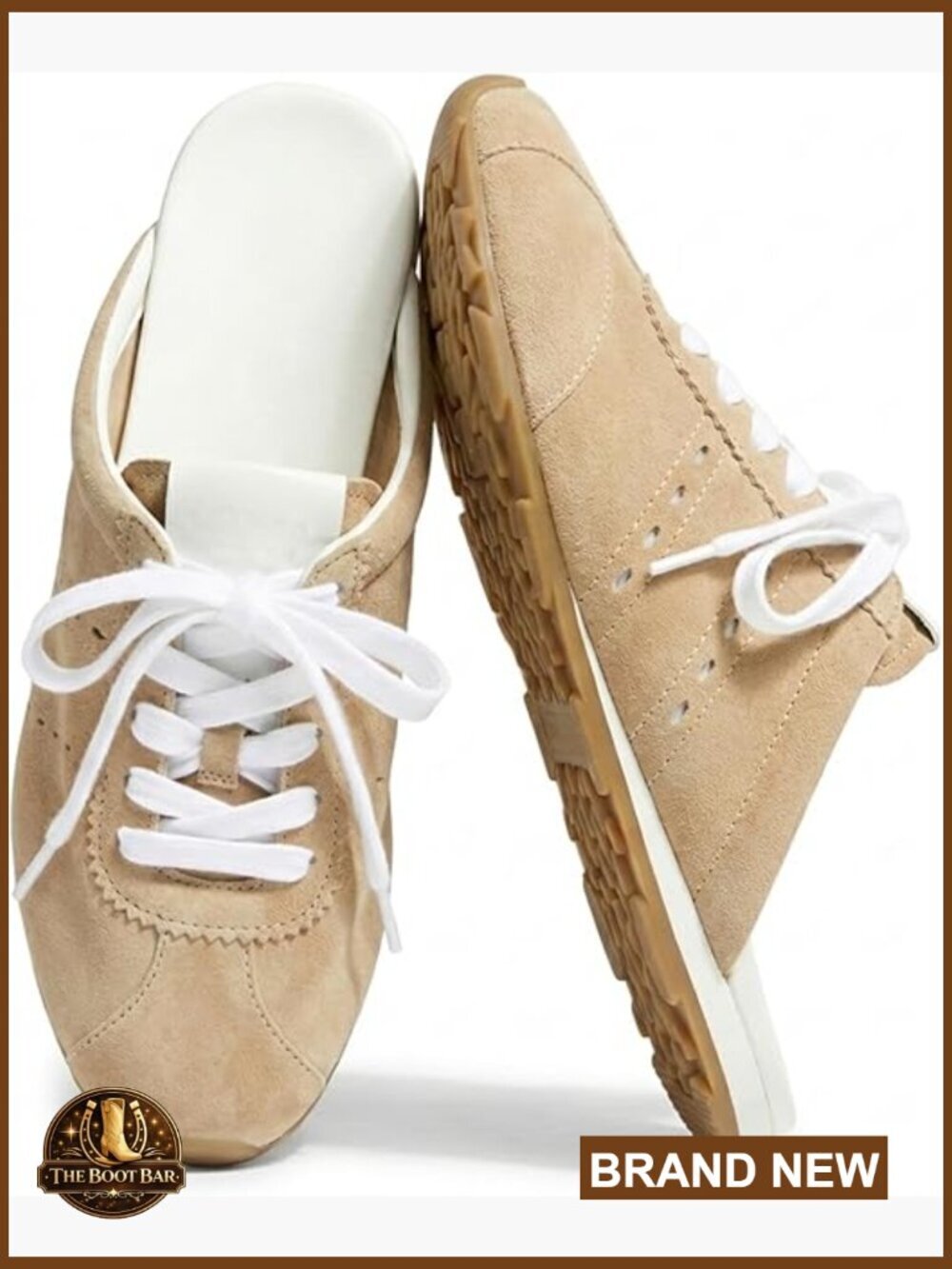 Suede Mule Sneakers Slip On Casual Backless Shoes for Walking Office Wear
